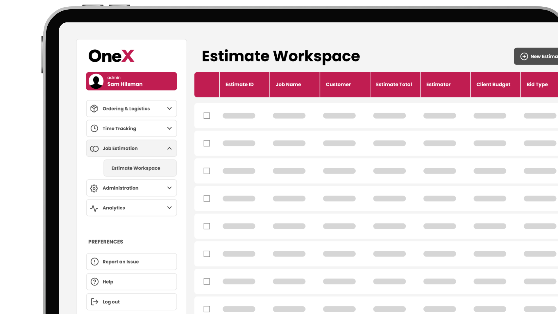 OneXerp financial performance dashboard preview